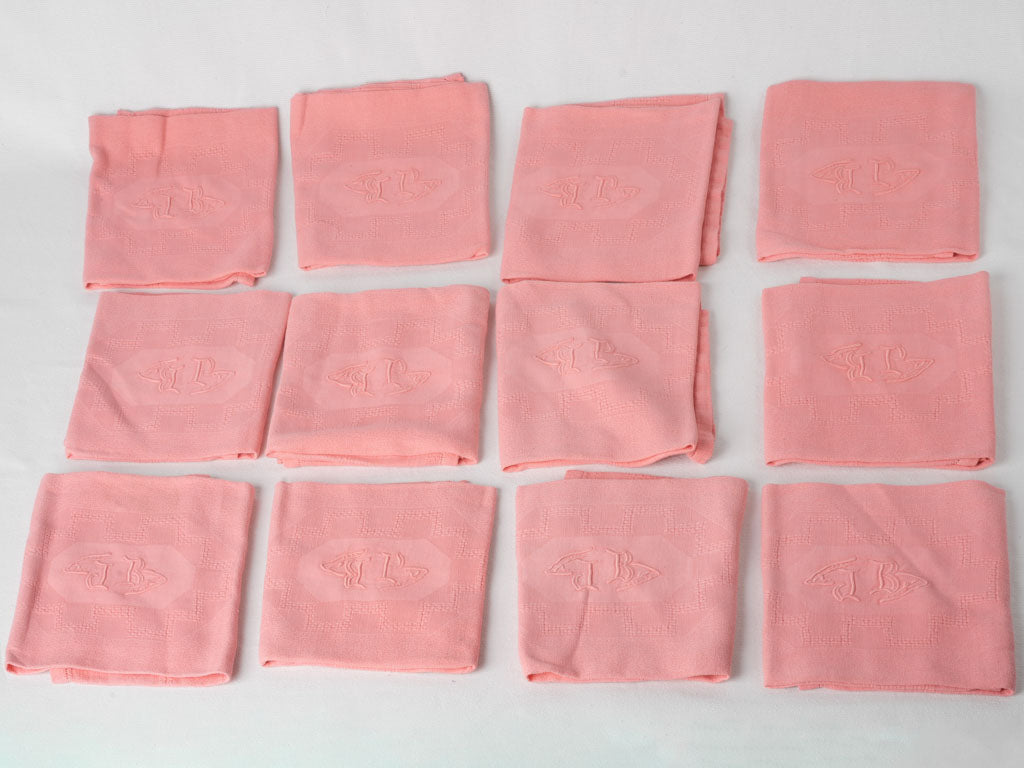 Timeless embroidered French linen serviettes