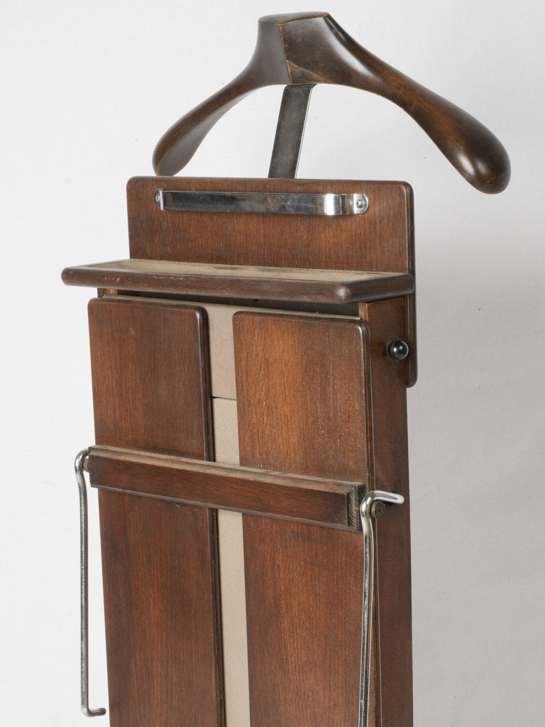 Stylish and practical 1950s valet | 1950s-french-wooden-clothes-valet-stand