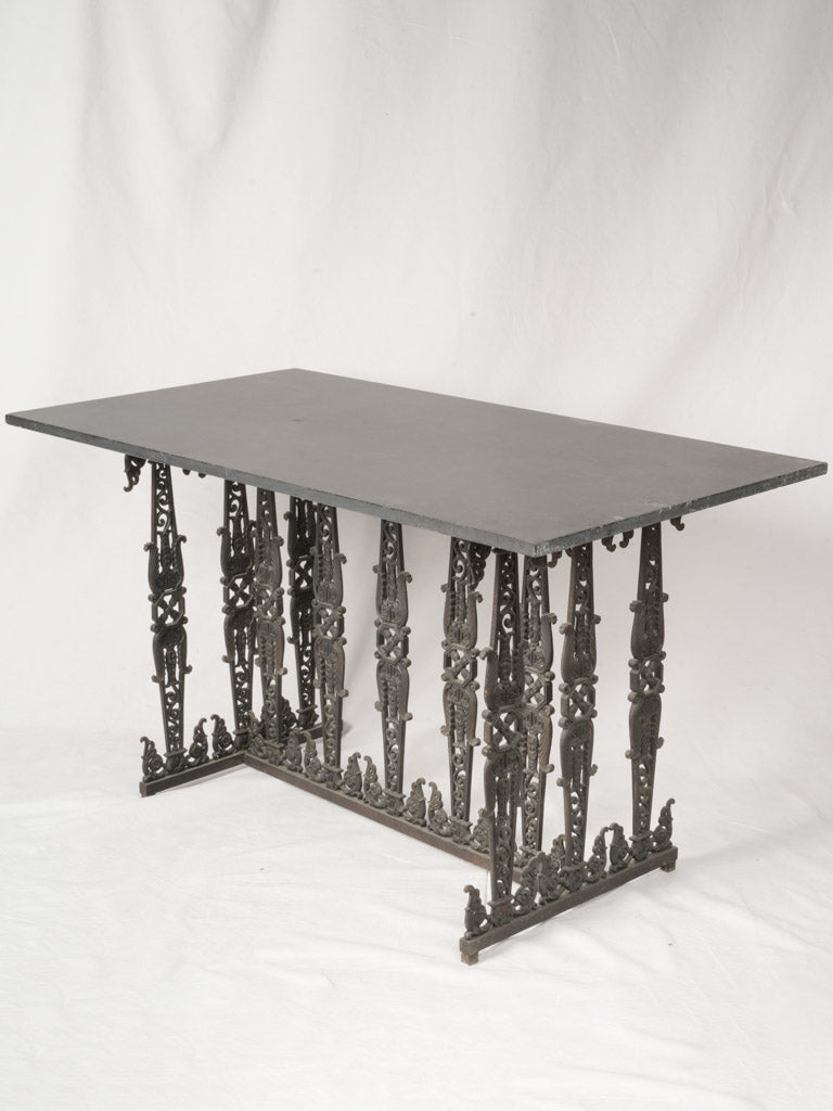 Antique ornate cast iron console