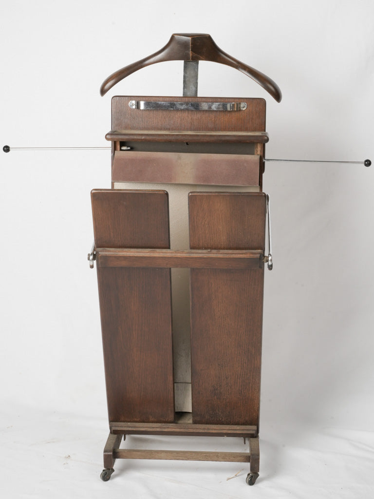 Refined French clothes valet in wood | 1950s-french-wooden-clothes-valet-stand