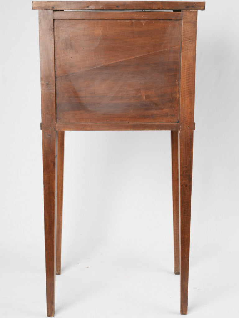 Handcrafted taper-legged wooden bedside table