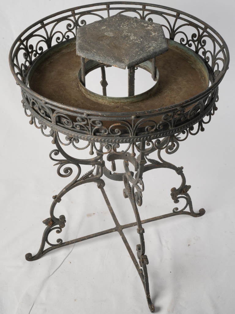 Sculptural Belle Époque Wrought-Iron Plant Stand c.1920 - 37½"