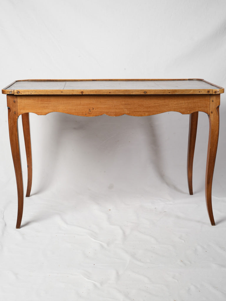 Scalloped apron walnut desk