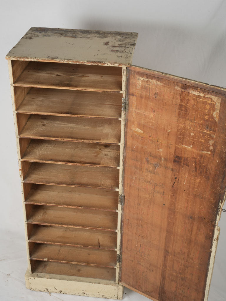 Beige, Well-Preserved, Vintage, Door Cupboard