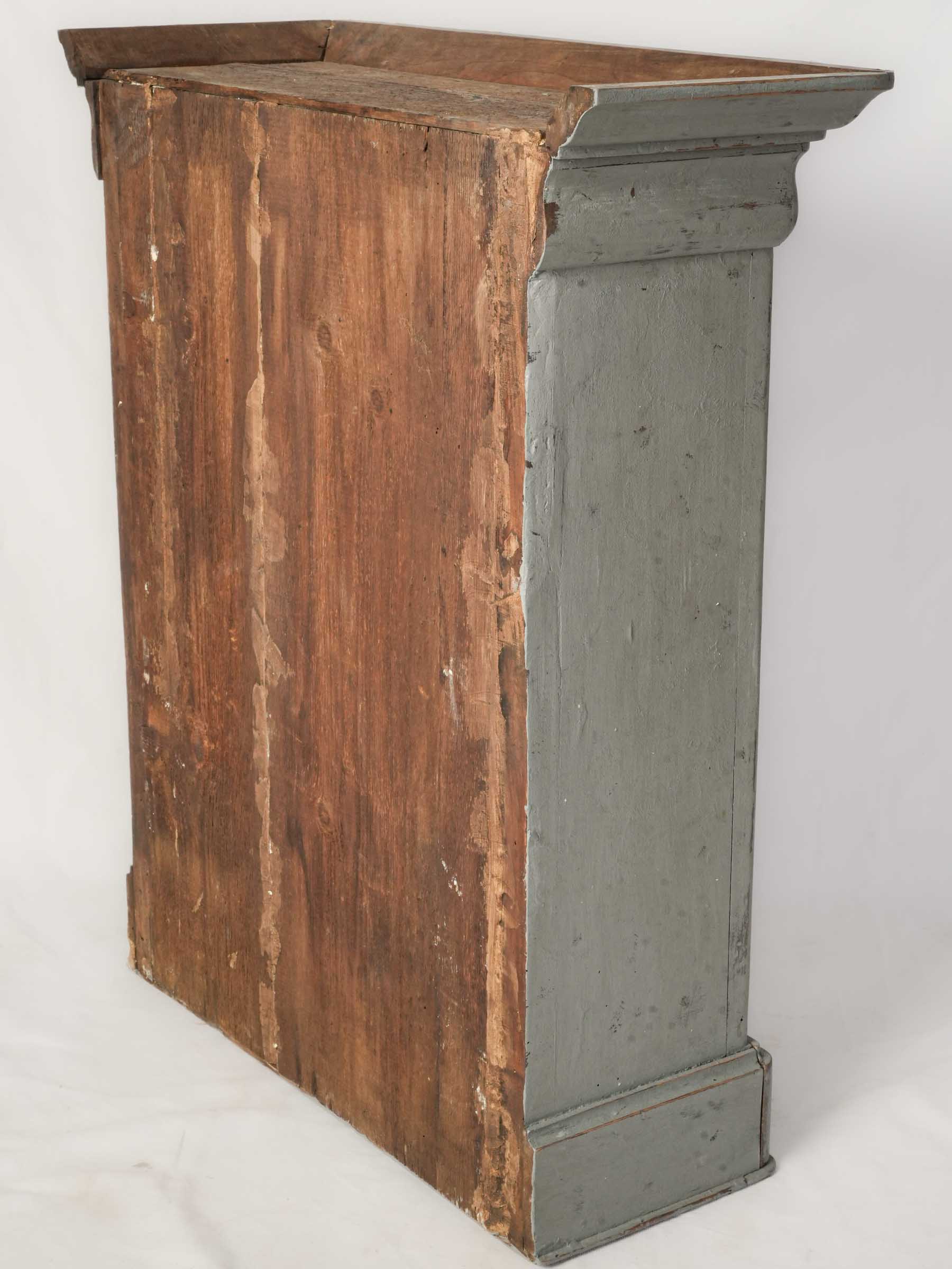 Petite Early 20th-Century Vitrine in French Grey - 33¾" x 28¾"