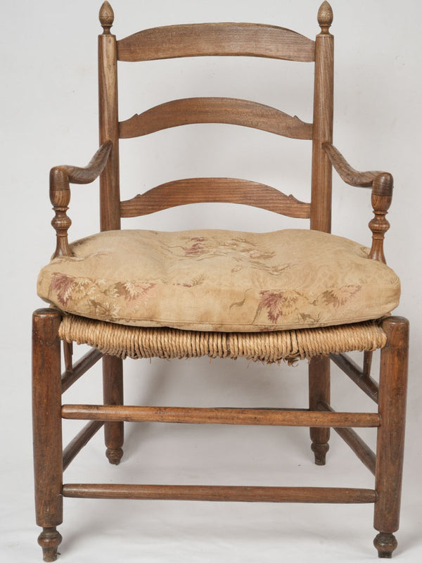 Rustic French country ladderback armchair