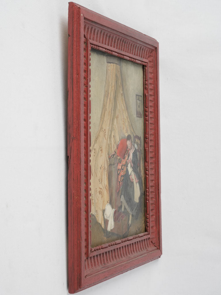 Timeless maternal scene art piece