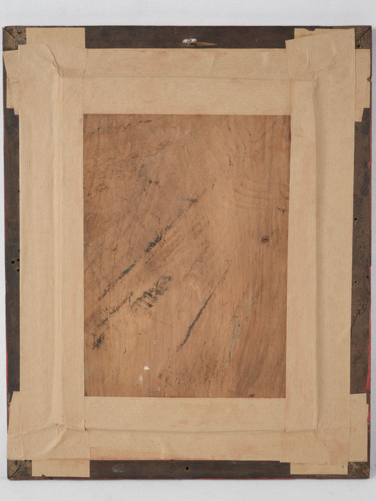 Classic motherhood illustration, warm hues