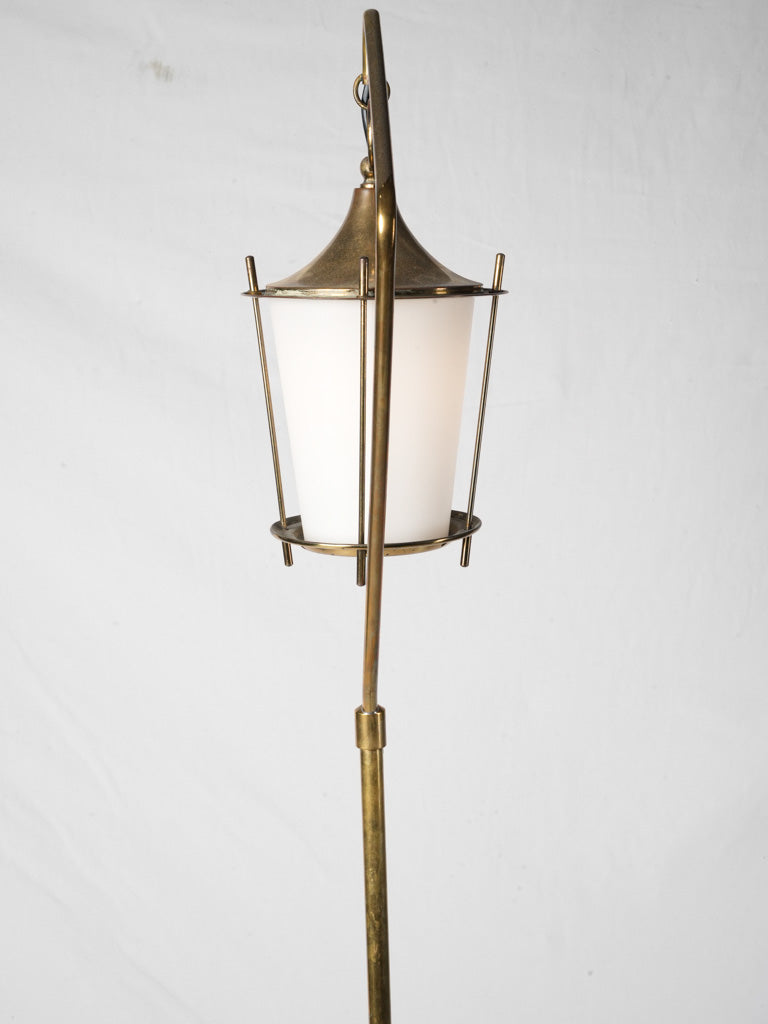 Angular brass stem Italian lamp