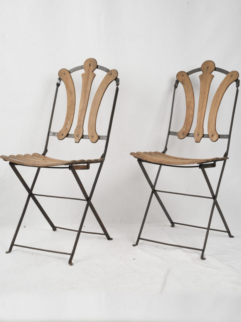 Elegant French wooden accent chairs