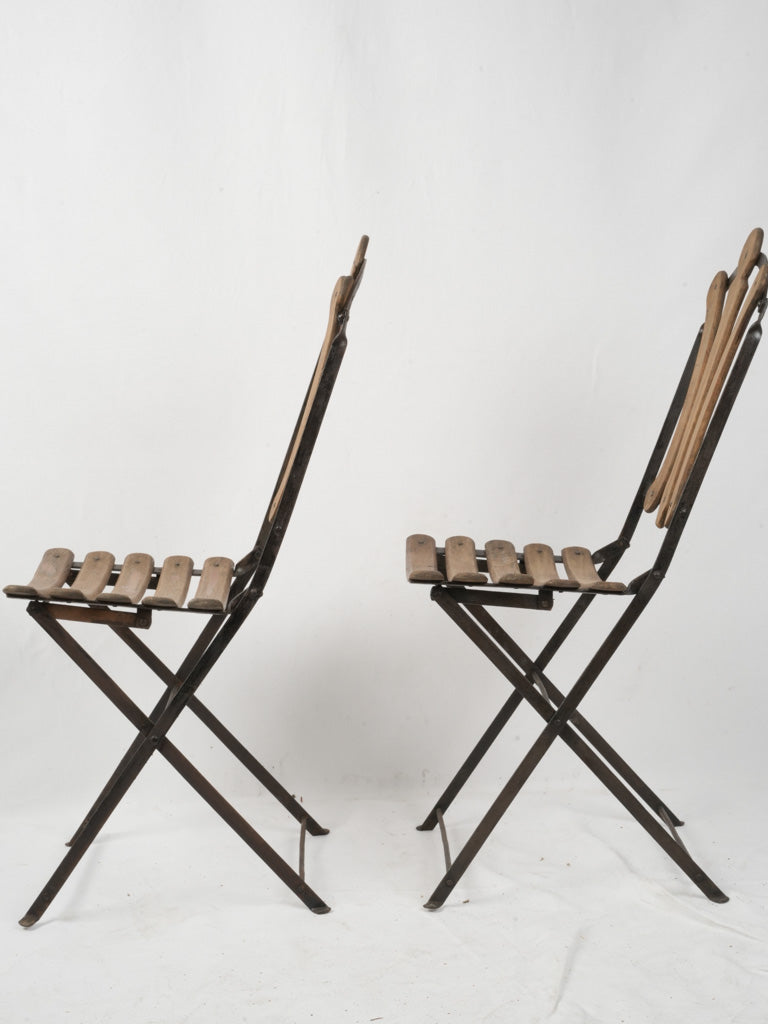 Sturdy French outdoor foldable chairs