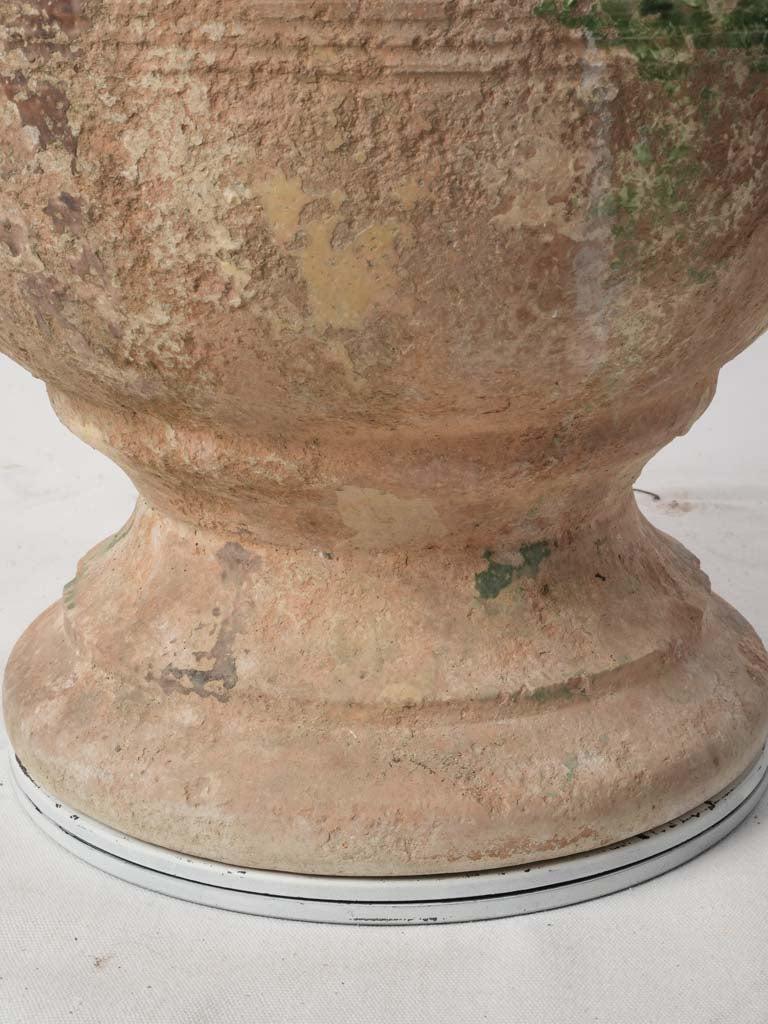 Artisanal Anduze Terracotta Garden Urn w/ Antique-Style Patina - 24"