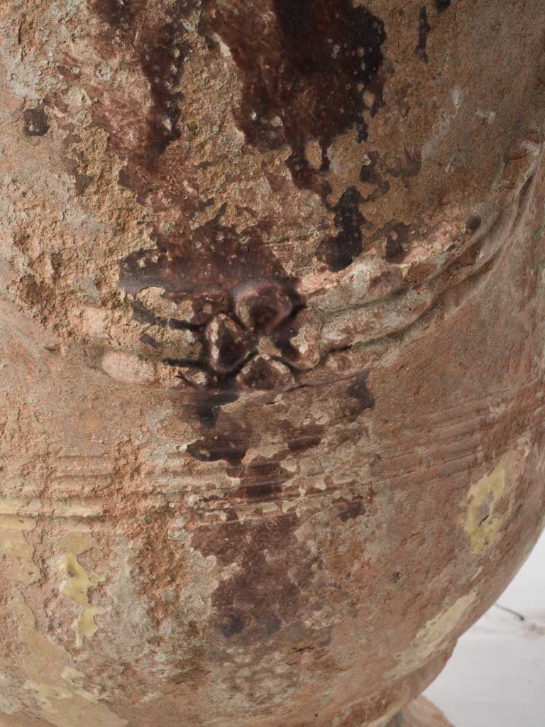 Artisanal Anduze Terracotta Garden Urn w/ Antique-Style Patina - 24"