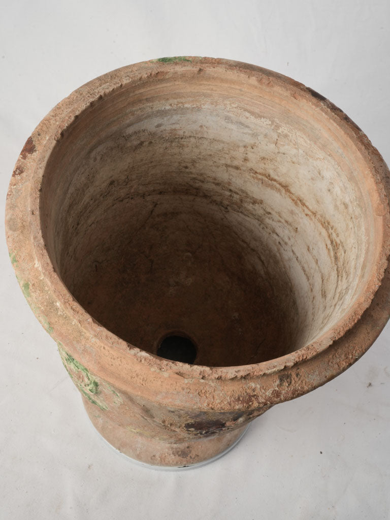 Artisanal Anduze Terracotta Garden Urn w/ Antique-Style Patina - 24"