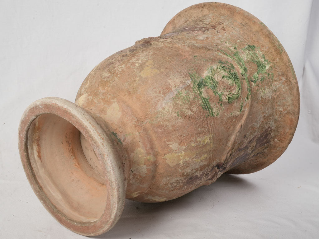 Artisanal Anduze Terracotta Garden Urn w/ Antique-Style Patina - 24"