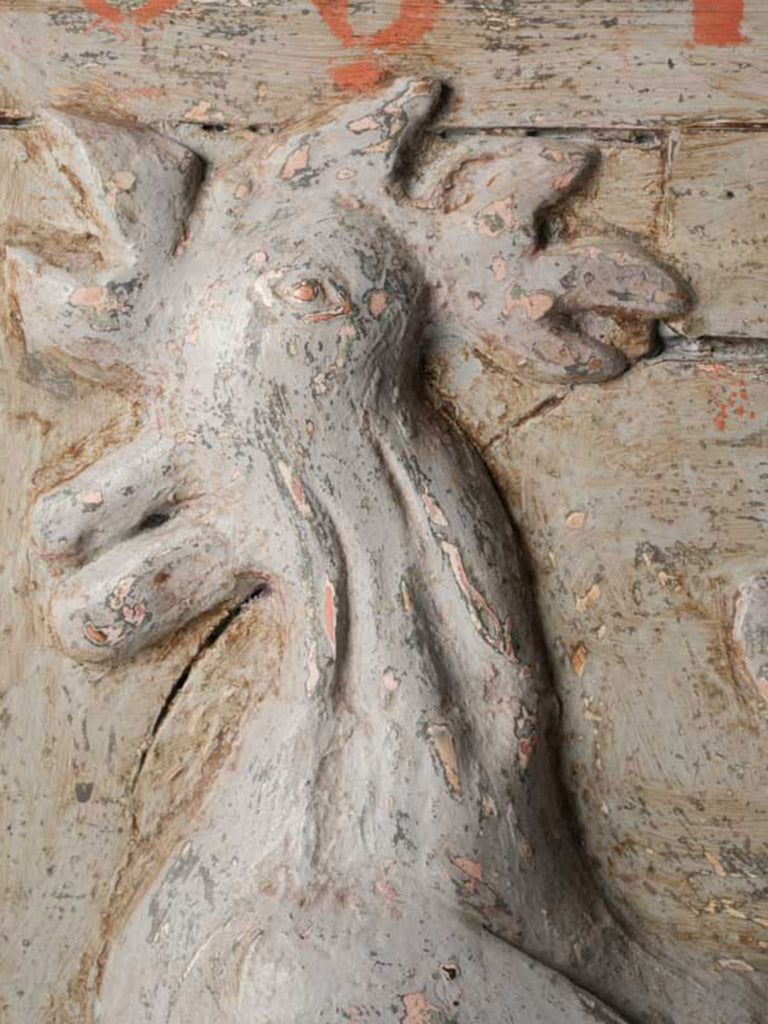 Distressed wooden panel restaurant decor