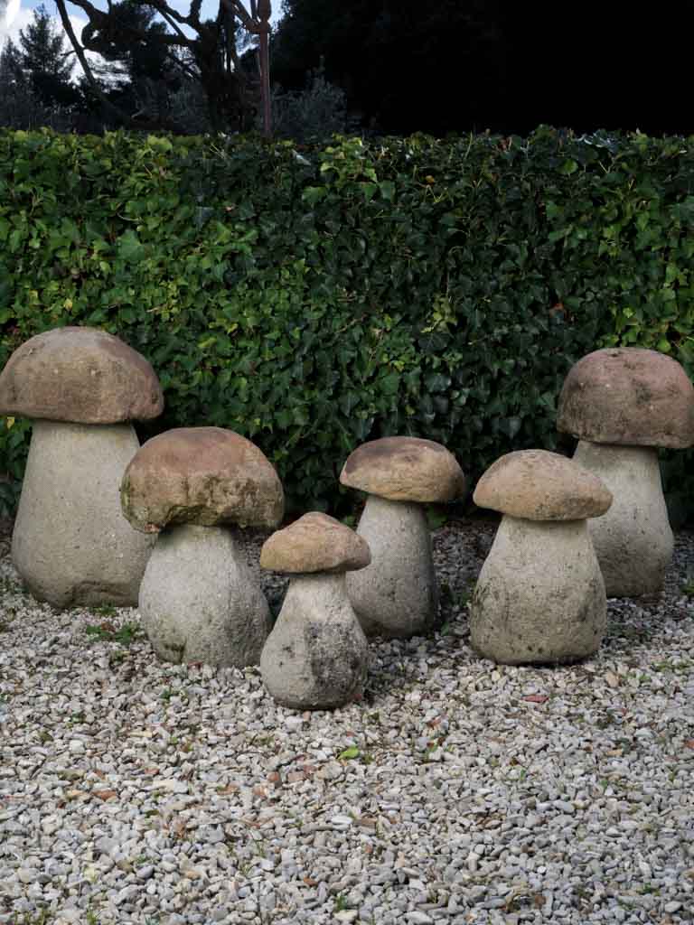 Heavy mid-century stone garden decor