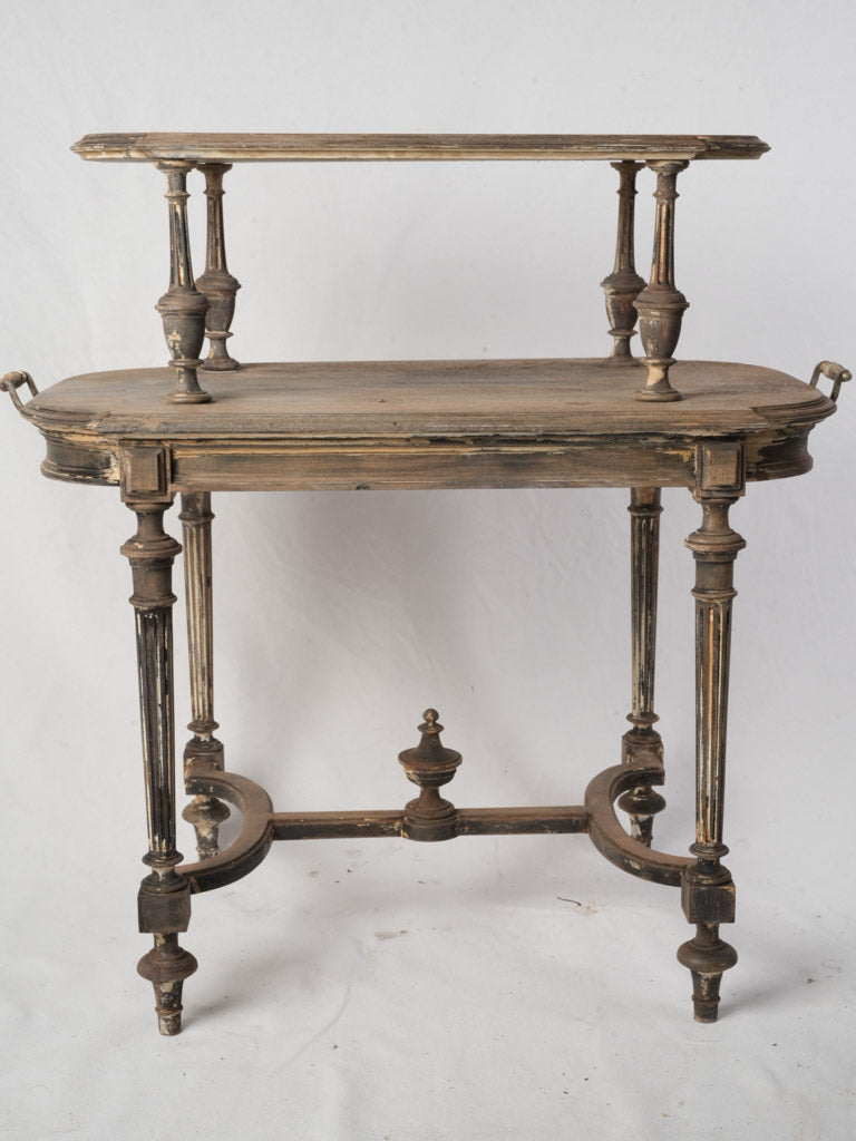 Honeyed wood lamp table