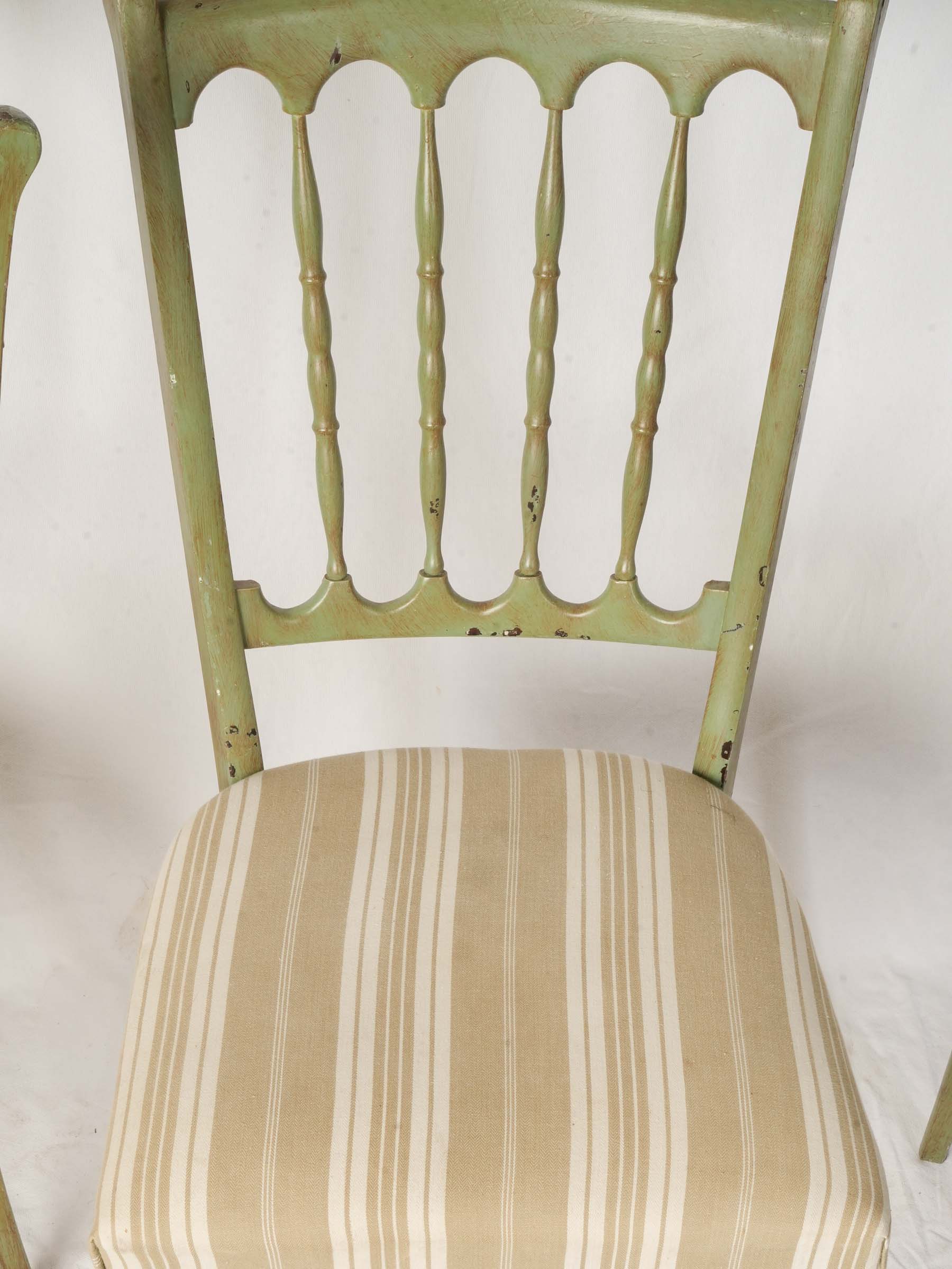 Set of Six French Country Dining Chairs, 1950s