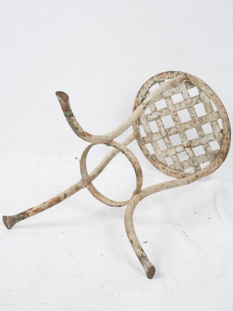 Stylish weathered French patio stool