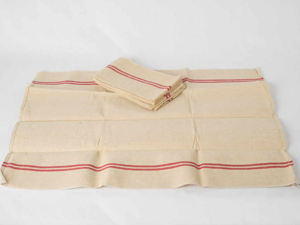 French Renaissance-inspired linen kitchen towels