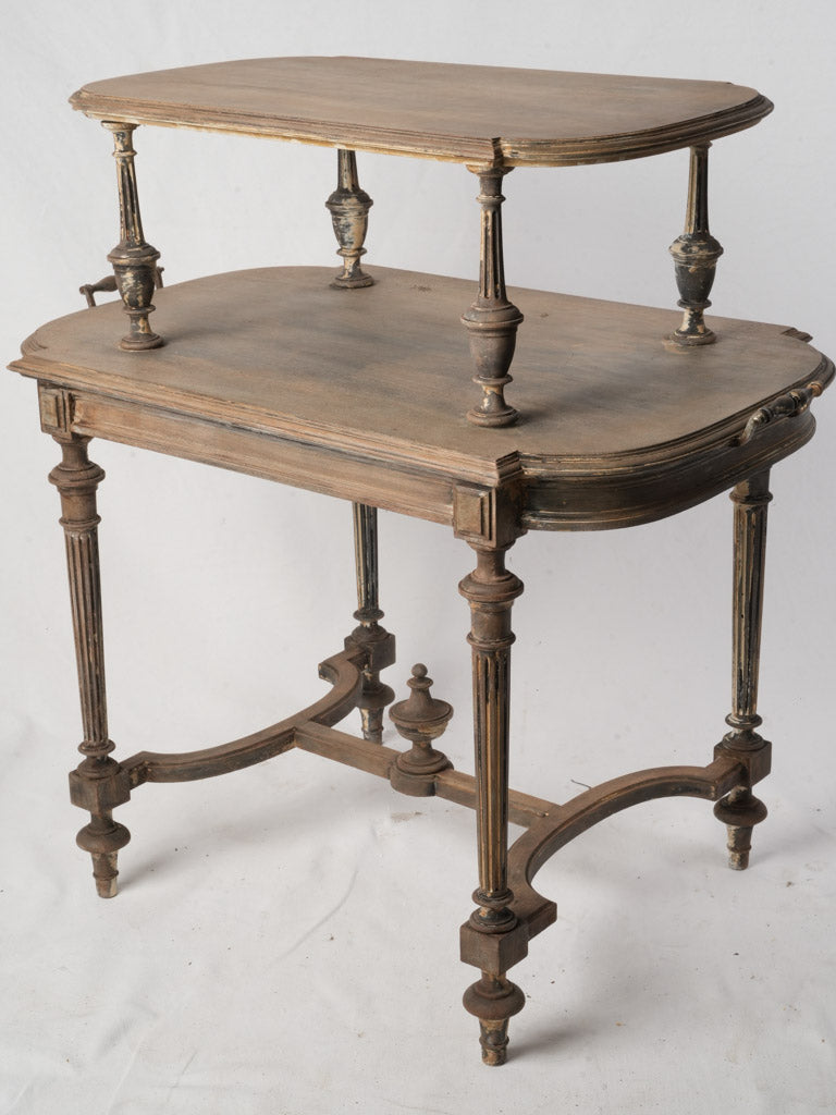 Stripped surface tea table