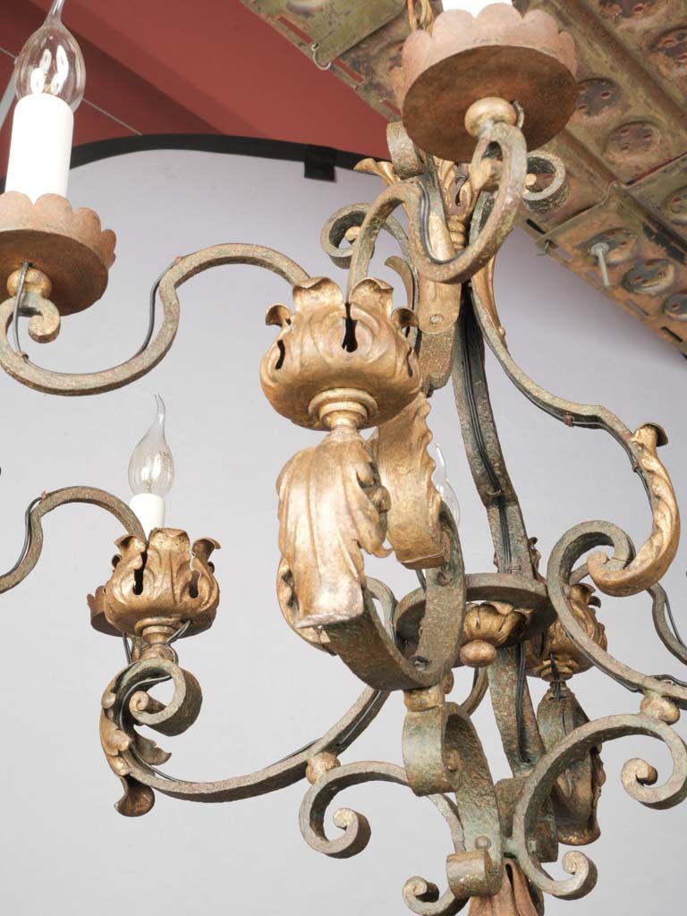 Elegant black patina antique lighting