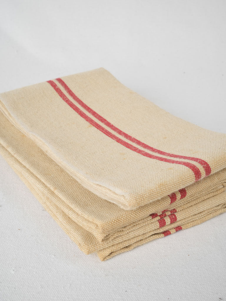 Intricate, monogrammed French linen tea towels