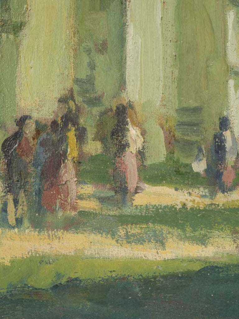 Historic church scene painting