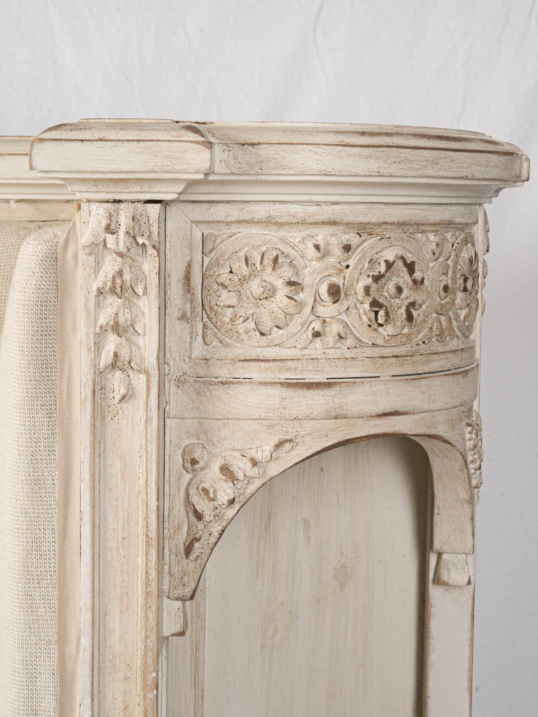 French Louis XVI Revival Banquette w/ Side Étagère c.1920 - 42½" x 62½"