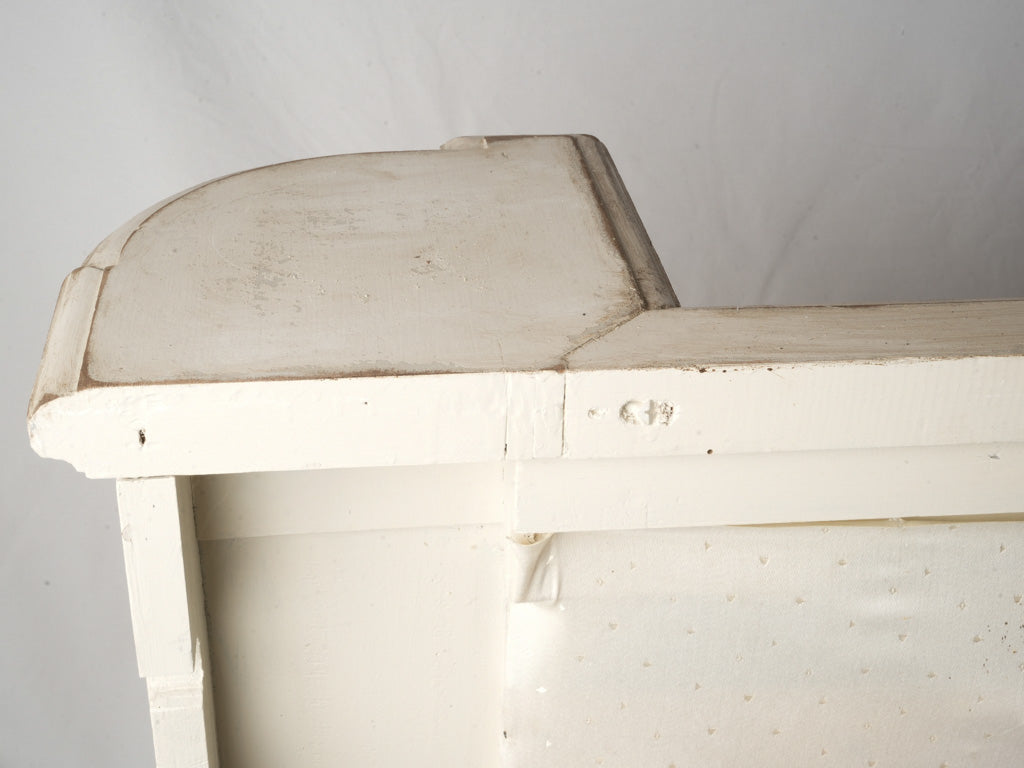 French Louis XVI Revival Banquette w/ Side Étagère c.1920 - 42½" x 62½"