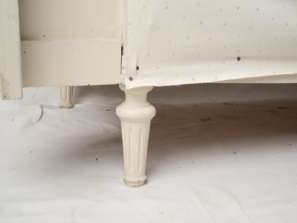 French Louis XVI Revival Banquette w/ Side Étagère c.1920 - 42½" x 62½"