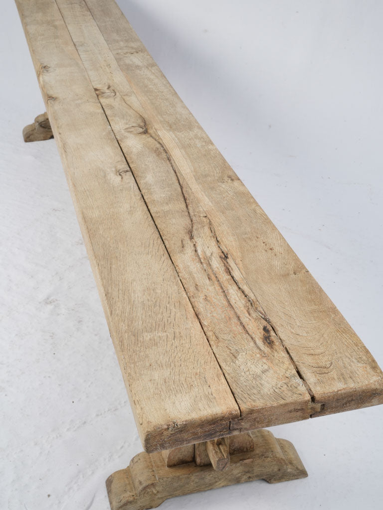 Aged oak country bench