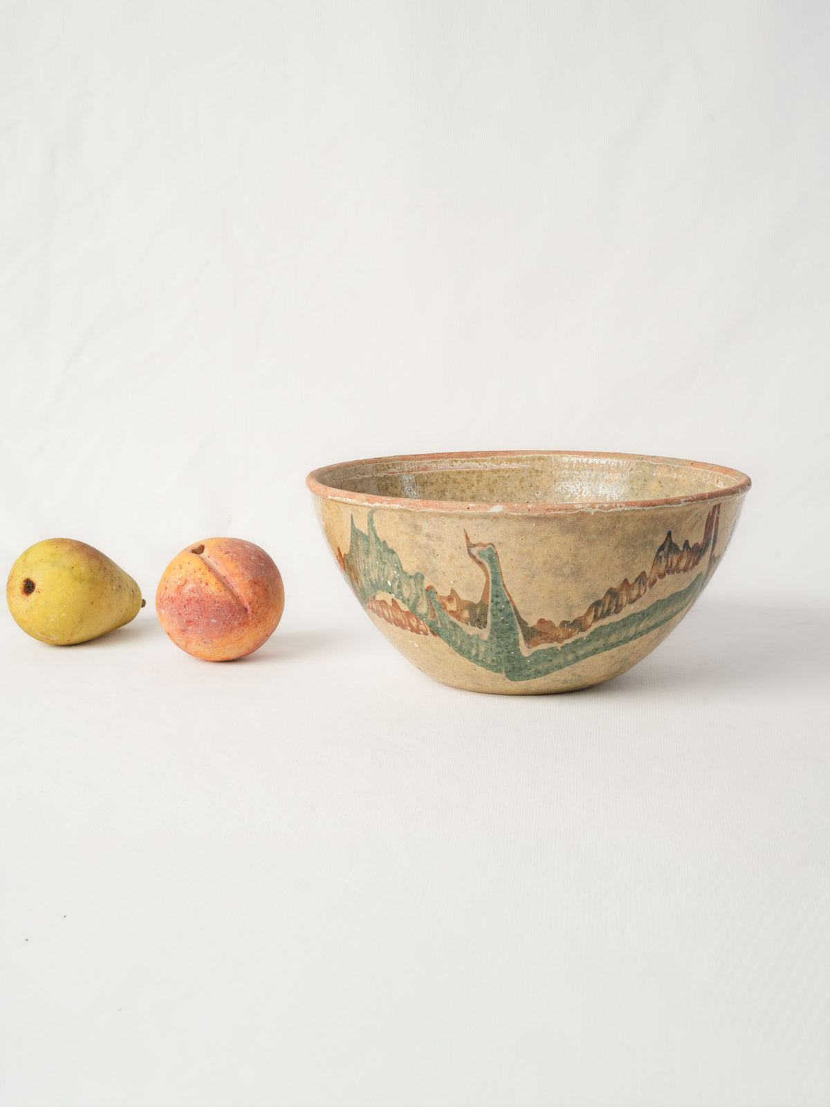 Mid-20th-Century Vallauris Jaspé-Glazed Salad Bowl (decorative) - 4¾" x 9¾"