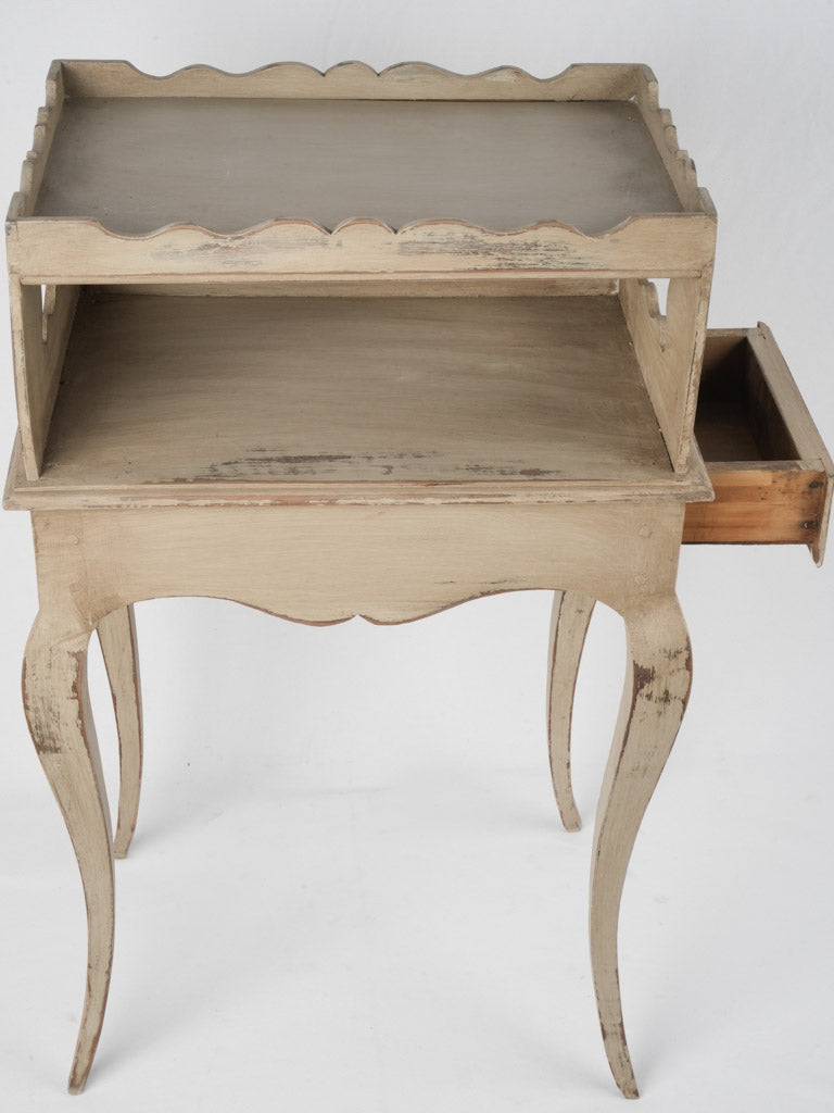 Refined gray-painted 18th-century table