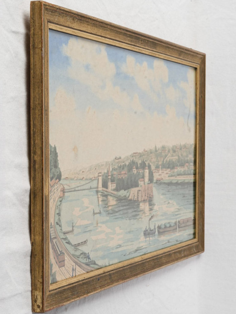 Giltwood frame with antique finish