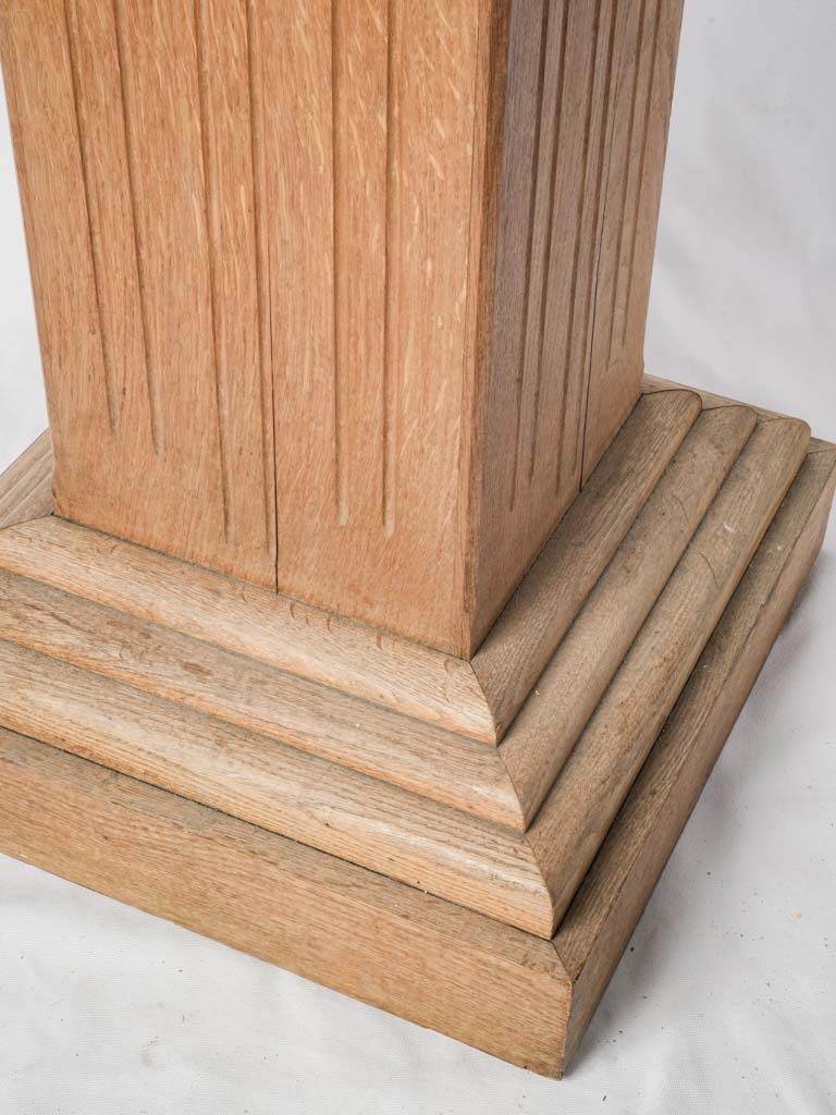 Subtle carved detailing pedestal