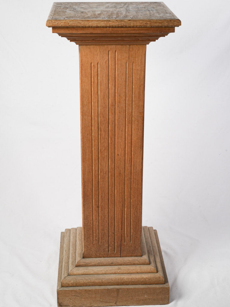 Refined 1940s oak display column