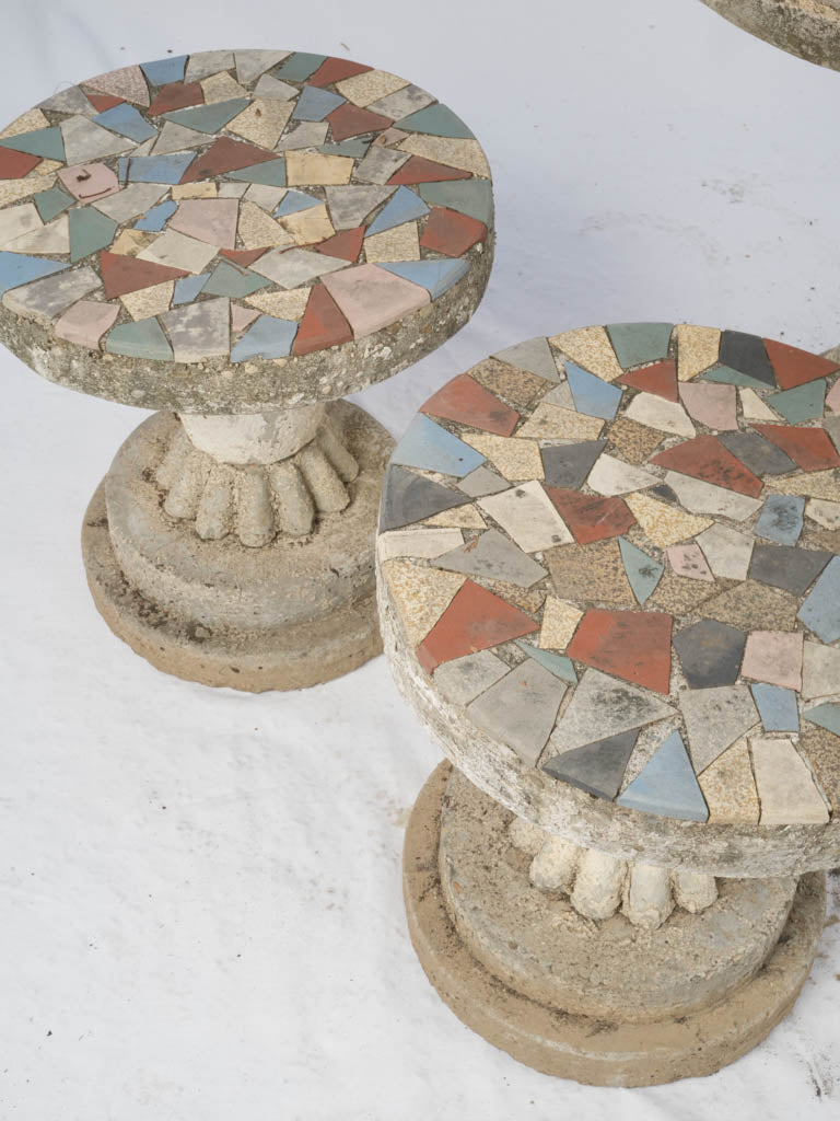 Abstract artistic tile mosaic table