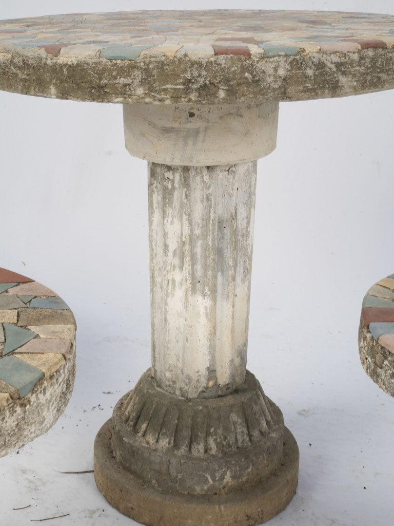 Rustic Mediterranean concrete garden set