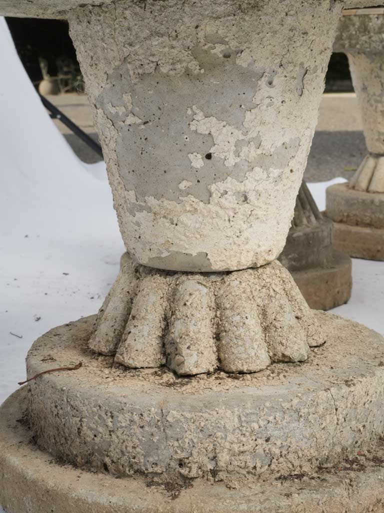 Industrial textured concrete garden furniture