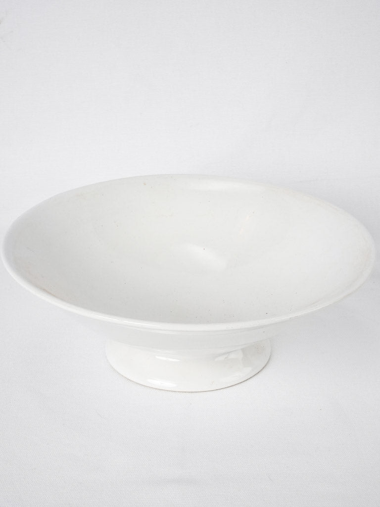 Antique large footed crystal salad bowl