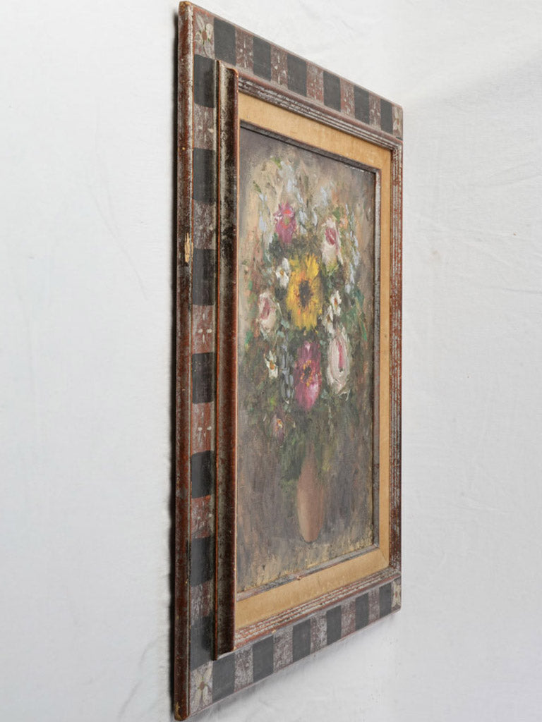 Radiant textured sunflower still life