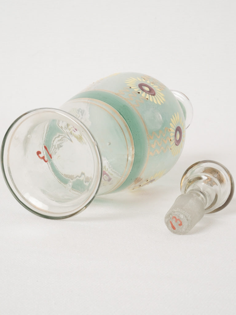 Ornate French stemless glasses set