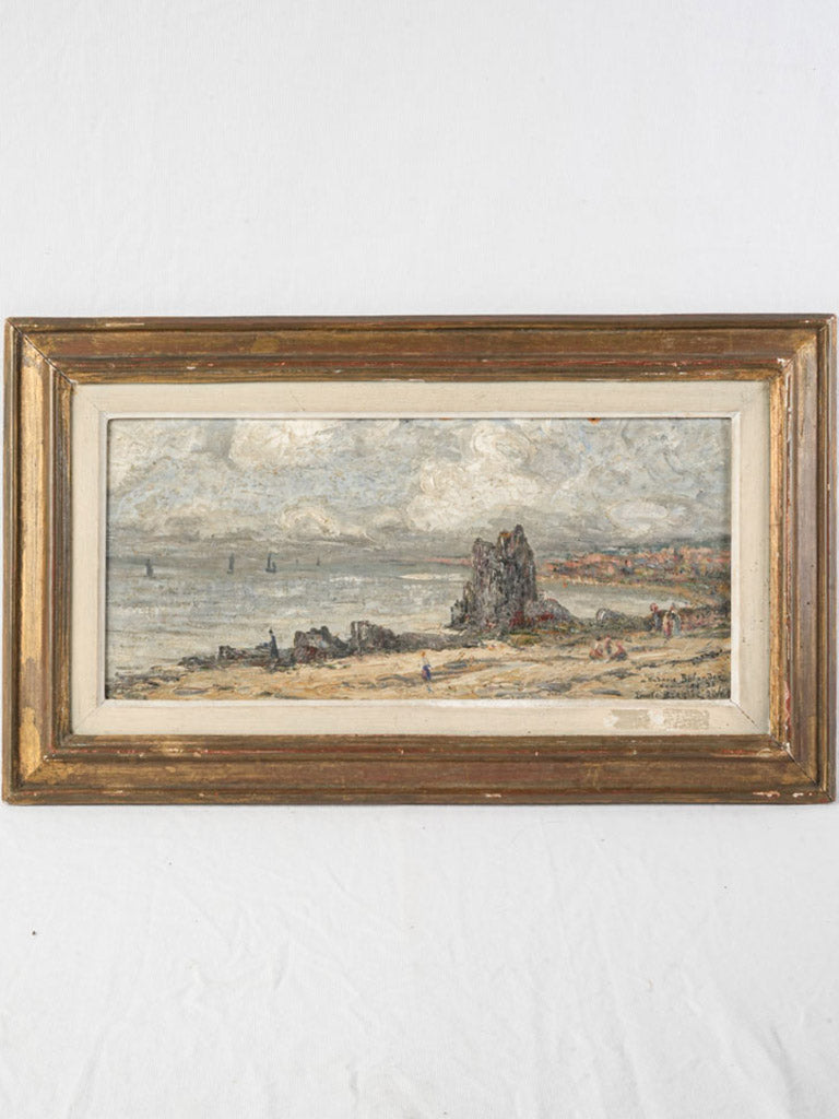 Beach at Pornichet by E. Breysse - Oil on Card Early to Mid-20th Century - 14½" x 24½"