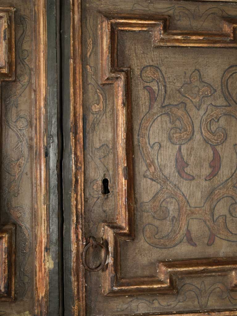Detailed hand-painted Italian wardrobe
