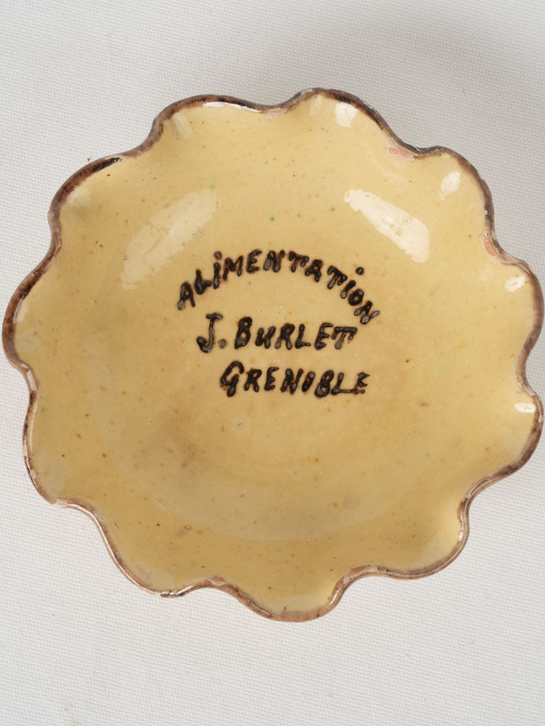 Rustic antique French ceramic dish