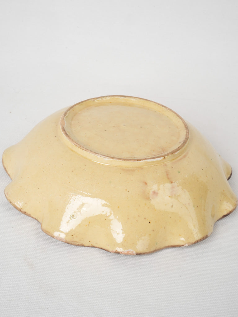 Classic vintage rustic French pottery bowl