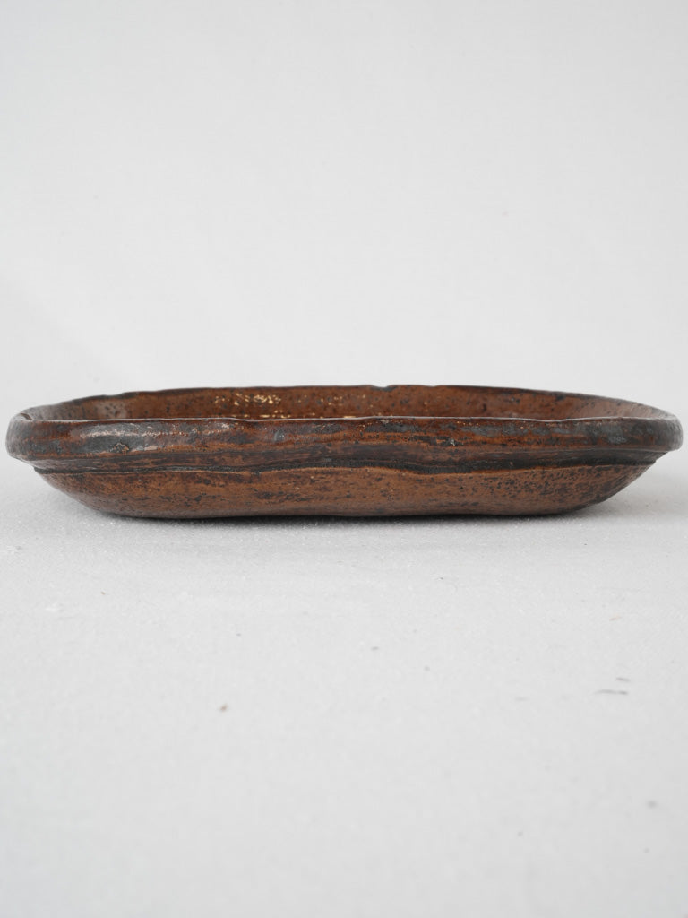 Classic rustic ceramic cooking vessel