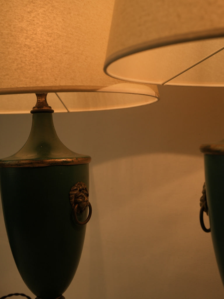 Rich blue-green toned lamps